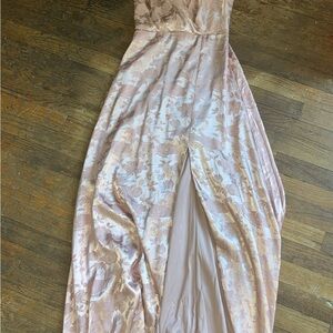Lulu's Blush Pink Satin Dress